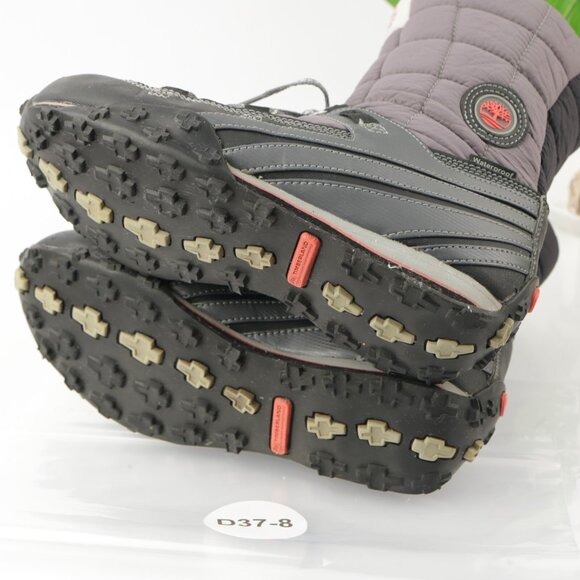 Timberland Womens Winter Boot Size 8.5 Waterproof Gray Quilted Insulated Snow - Picture 8 of 10